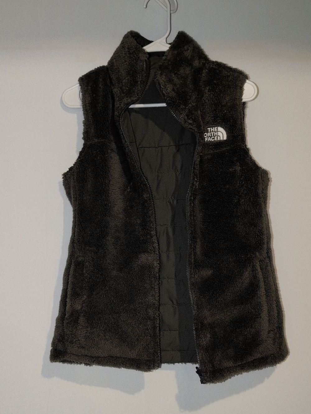 The North Face Green Sherpa Fleece Vest Reversible